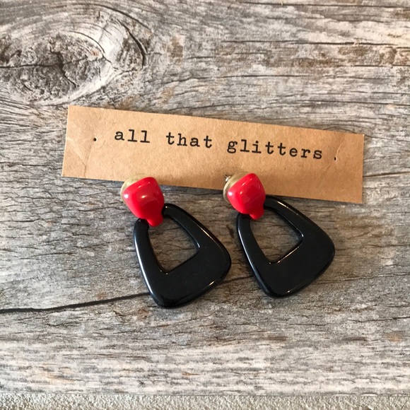 Vintage all that glitters Funky Earrings - Picture 2 of 4